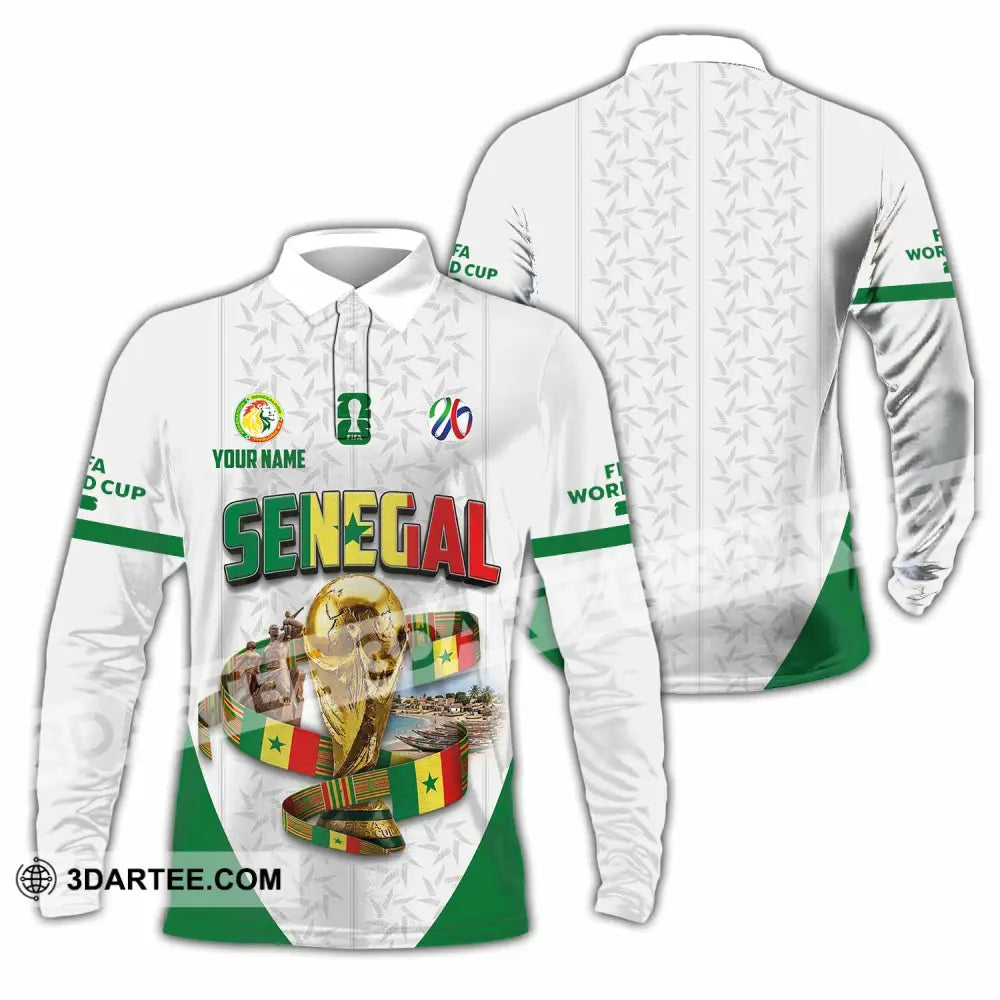 Unisex Shirt - Custom Senegal World Cup 2026 Shirt - Long Sleeve Polo / S - T-shirt