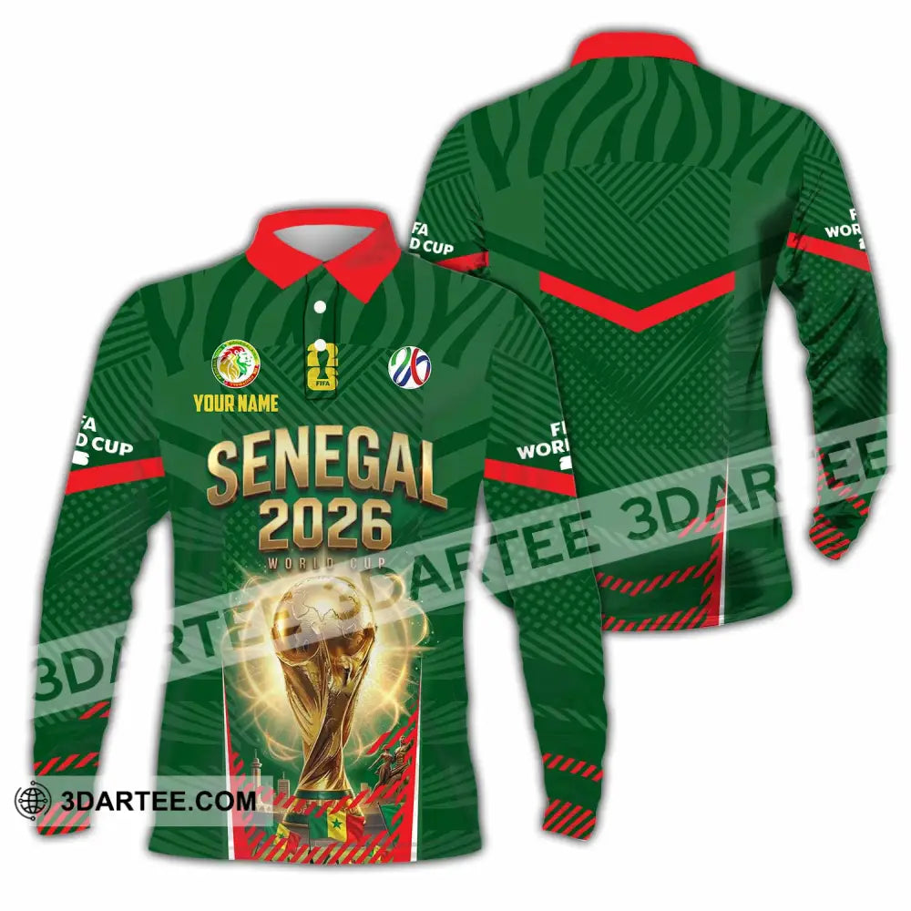 Unisex Shirt - Custom Senegal World Cup 2026 Shirt - Long Sleeve Polo / S - T-shirt