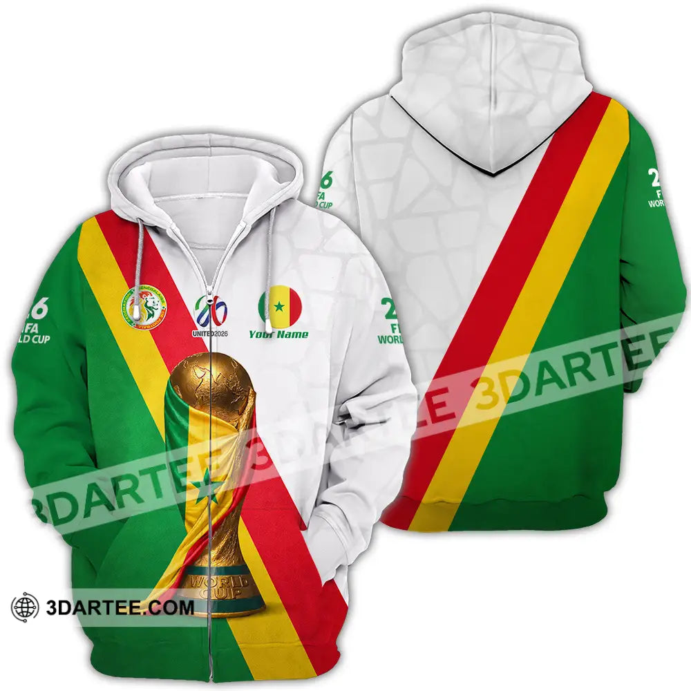 Unisex Shirt - Custom Senegal World Cup 2026 Shirt - Zipper Hoodie / S - T-shirt