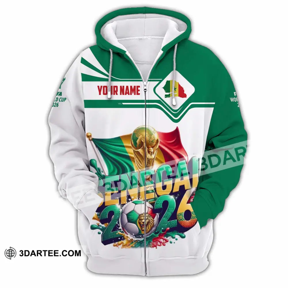 Unisex Shirt - Custom Senegal World Cup 2026 Shirt - Zipper Hoodie / S - T-shirt