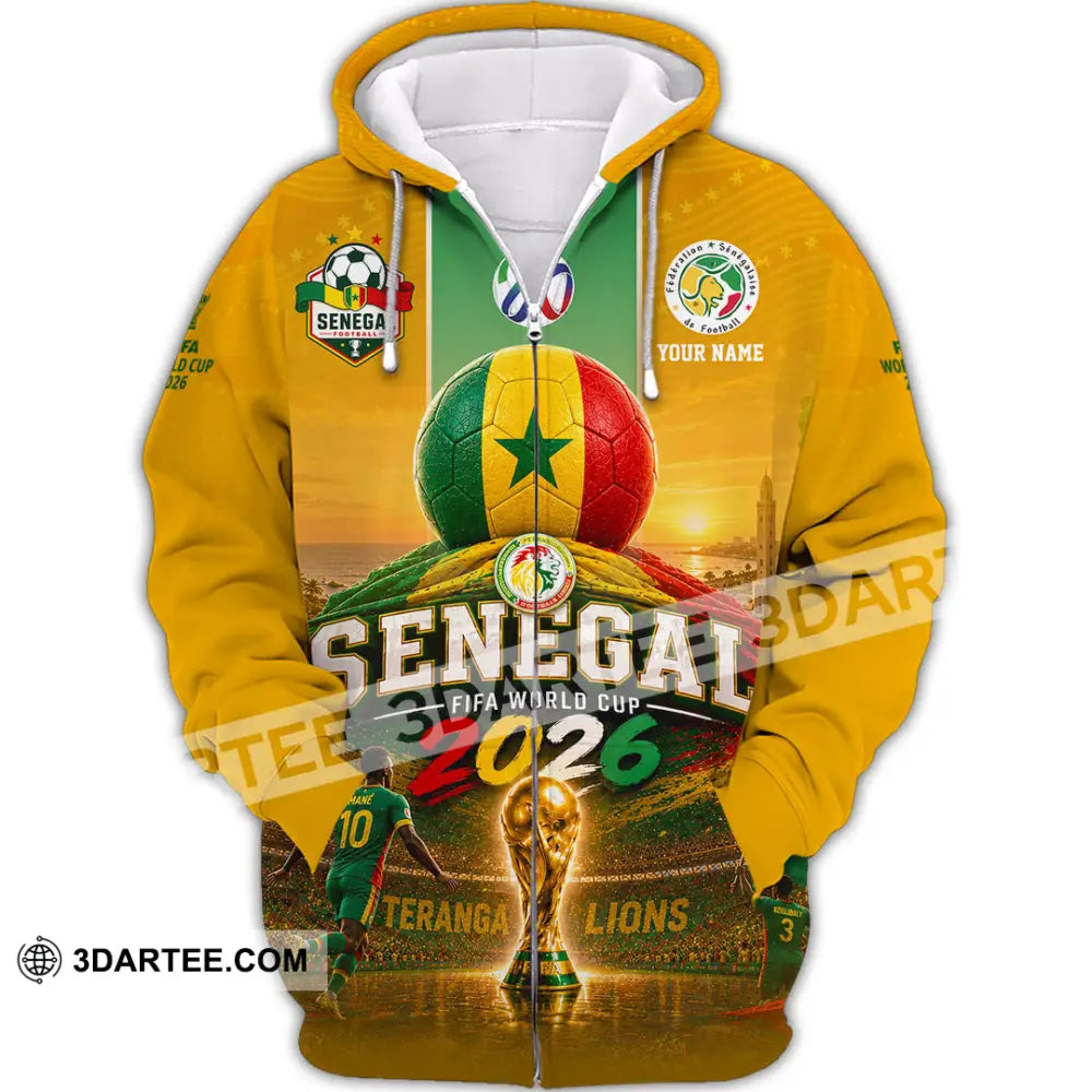 Unisex Shirt - Custom Senegal World Cup 2026 Shirt - Zipper Hoodie / S - T-shirt