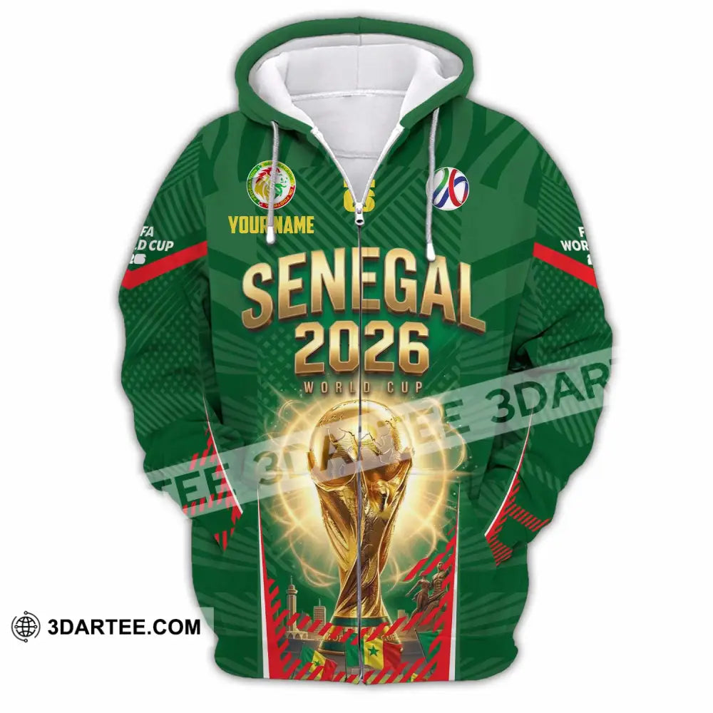 Unisex Shirt - Custom Senegal World Cup 2026 Shirt - Zipper Hoodie / S - T-shirt
