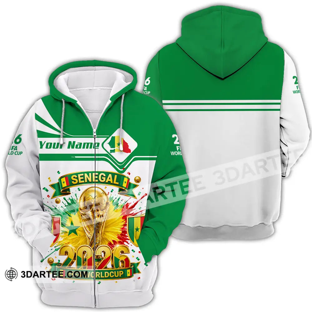 Unisex Shirt - Custom Senegal World Cup 2026 Shirt - Zipper Hoodie / S - T-shirt