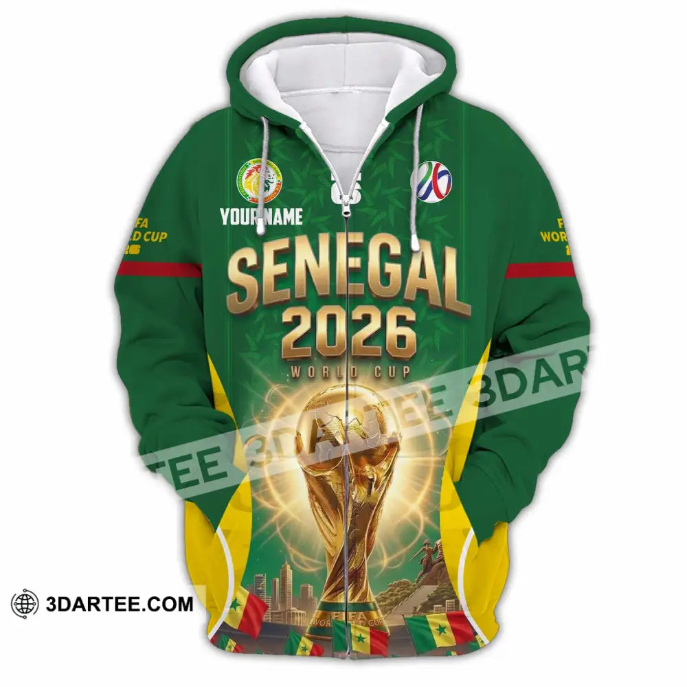 Unisex Shirt - Custom Senegal World Cup 2026 Shirt - Zipper Hoodie / S - T-shirt