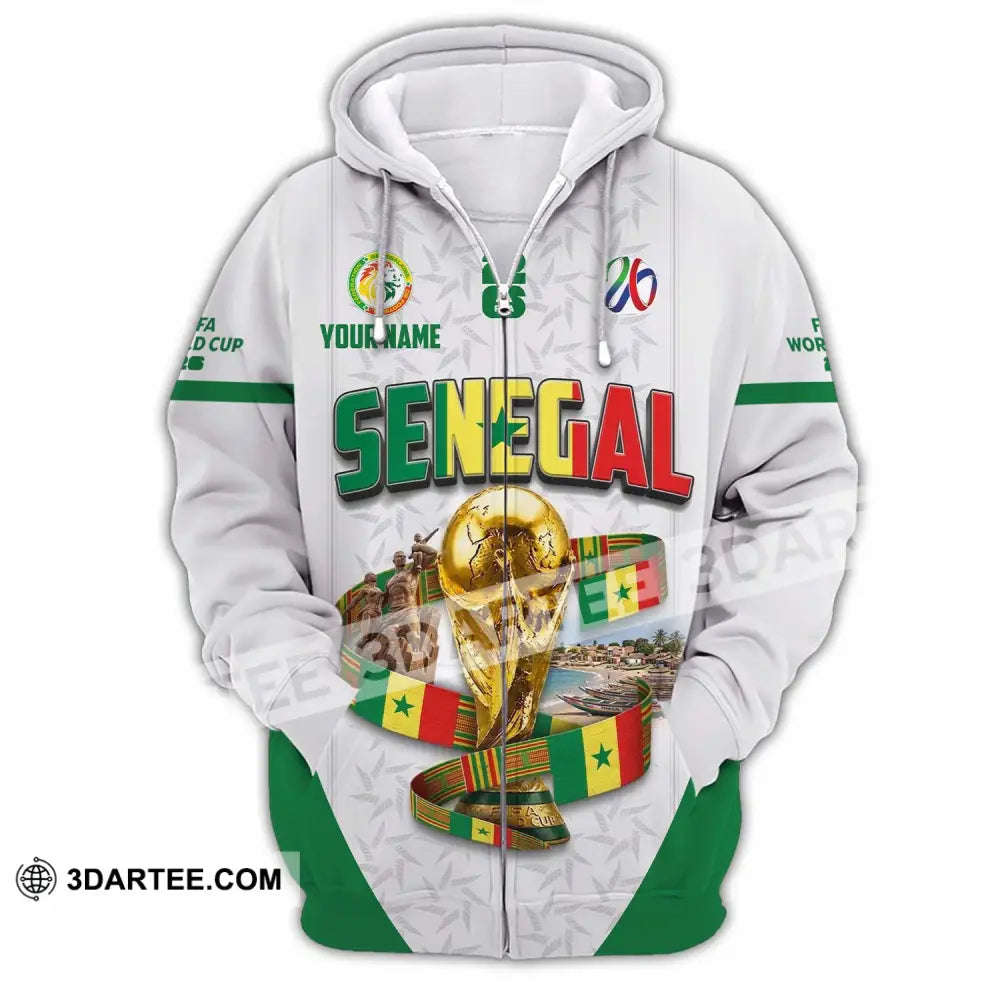 Unisex Shirt - Custom Senegal World Cup 2026 Shirt - Zipper Hoodie / S - T-shirt