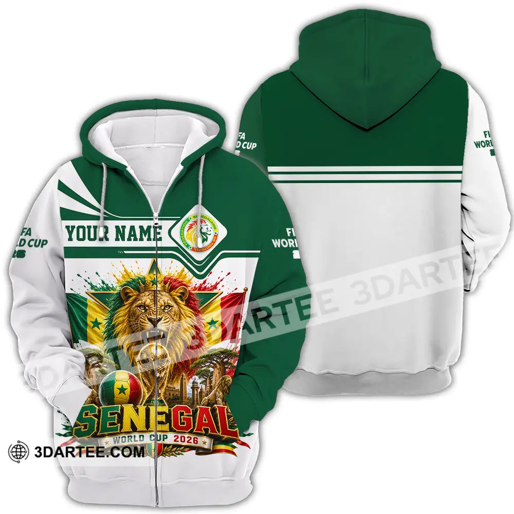 Unisex Shirt - Custom Senegal World Cup 2026 Shirt - Zipper Hoodie / S - T-shirt