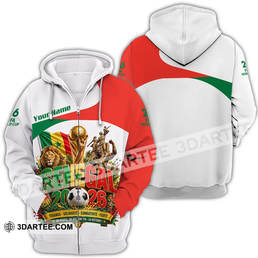 Unisex Shirt - Custom Senegal World Cup 2026 Shirt - Zipper Hoodie / S - T-shirt