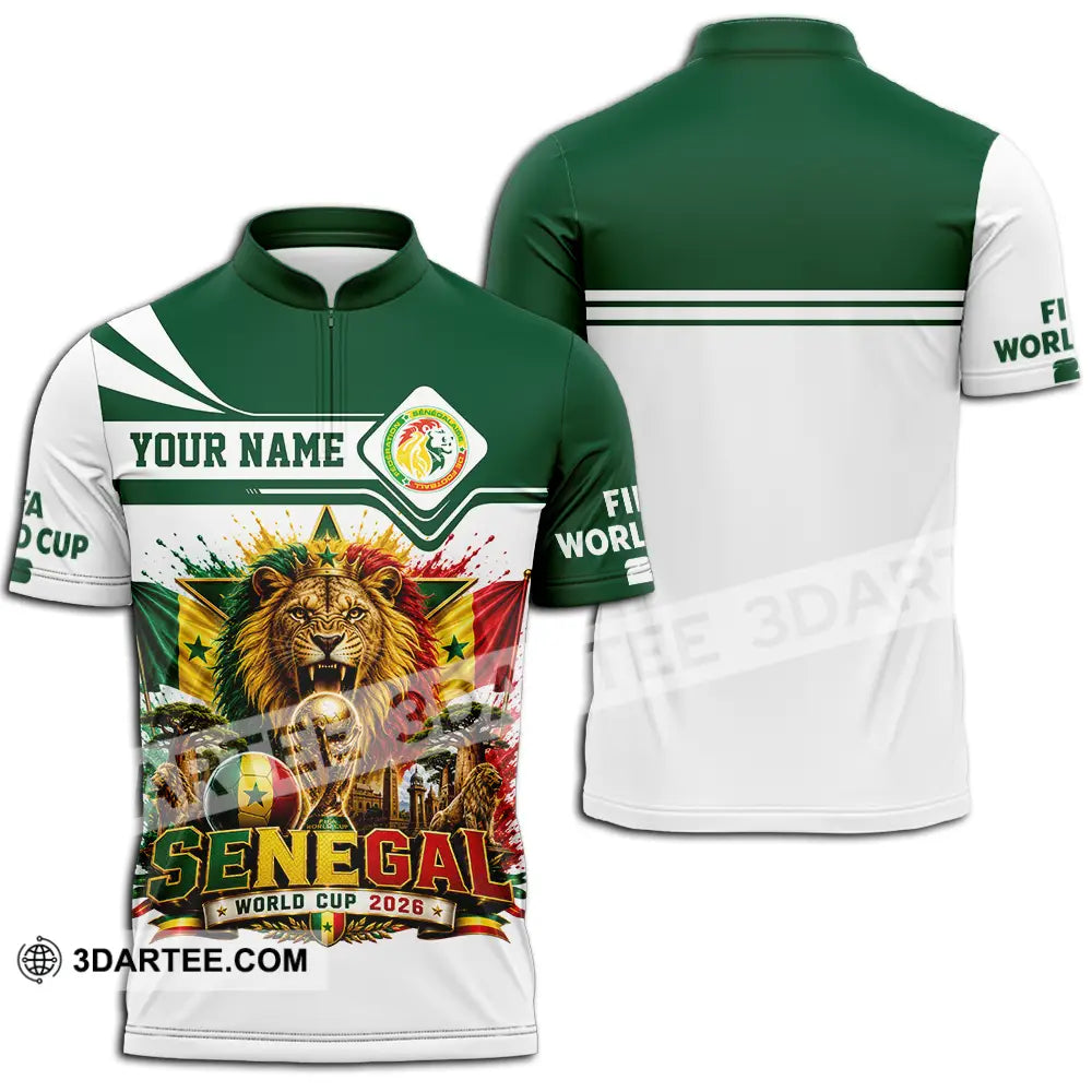 Unisex Shirt - Custom Senegal World Cup 2026 Shirt - Zipper Polo Shirt / S - T-shirt