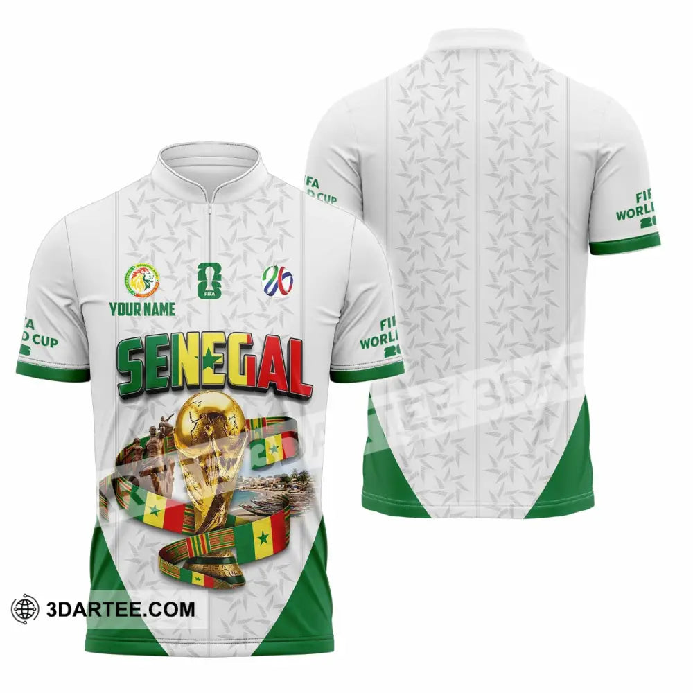Unisex Shirt - Custom Senegal World Cup 2026 Shirt - Zipper Polo Shirt / S - T-shirt