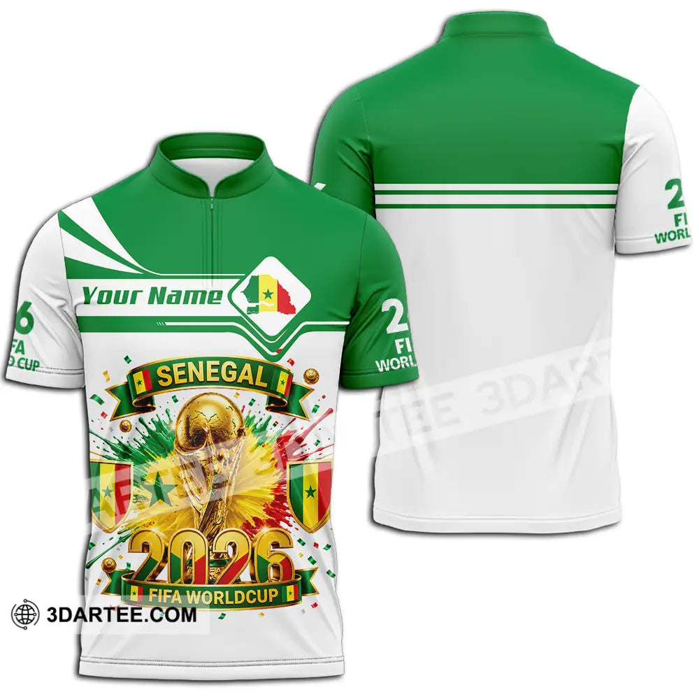 Unisex Shirt - Custom Senegal World Cup 2026 Shirt - Zipper Polo Shirt / S - T-shirt
