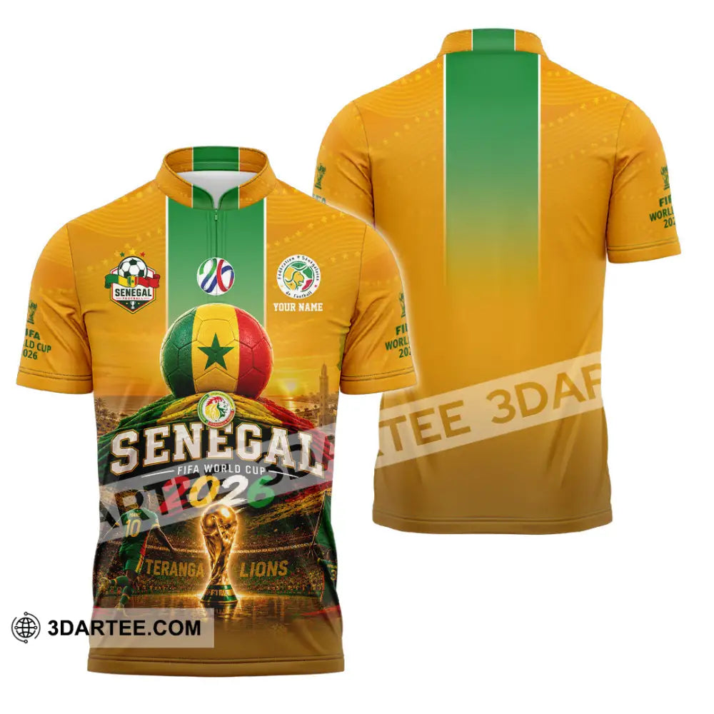 Unisex Shirt - Custom Senegal World Cup 2026 Shirt - Zipper Polo Shirt / S - T-shirt