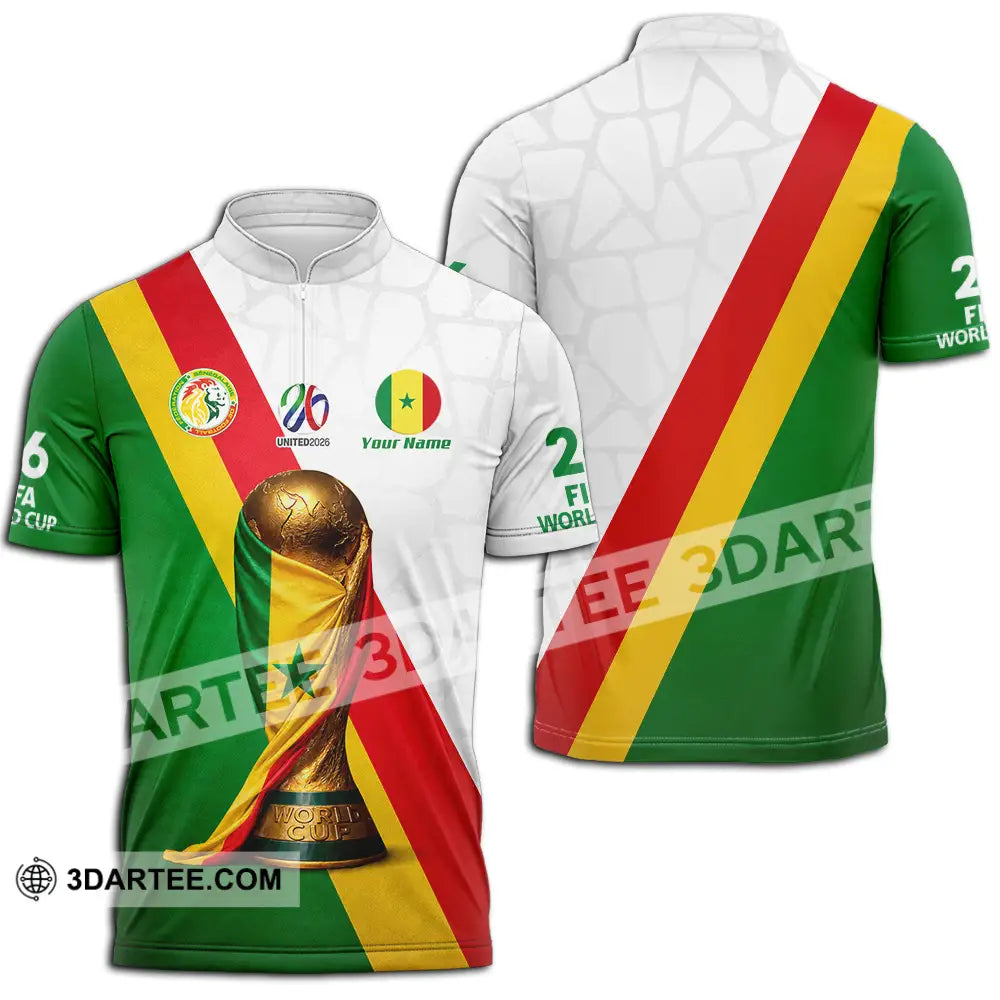 Unisex Shirt - Custom Senegal World Cup 2026 Shirt - Zipper Polo Shirt / S - T-shirt