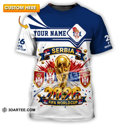 Unisex Shirt - Custom Serbia World Cup 2026 Shirt - T-shirt