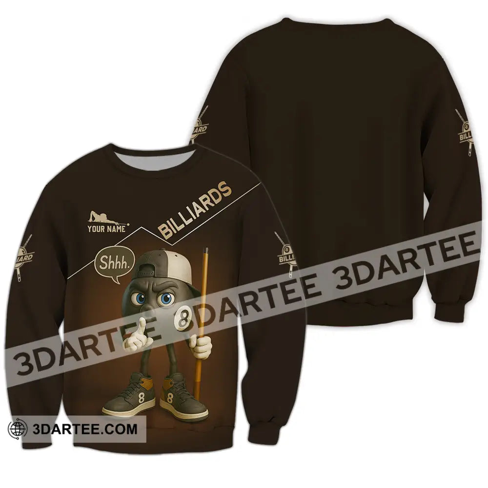 Unisex Shirt - Custom Shhh Billiards Shirt Long Sleeve / S T-shirt