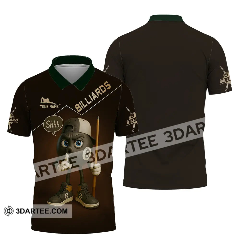Unisex Shirt - Custom Shhh Billiards Shirt Polo Shirt / S T-shirt