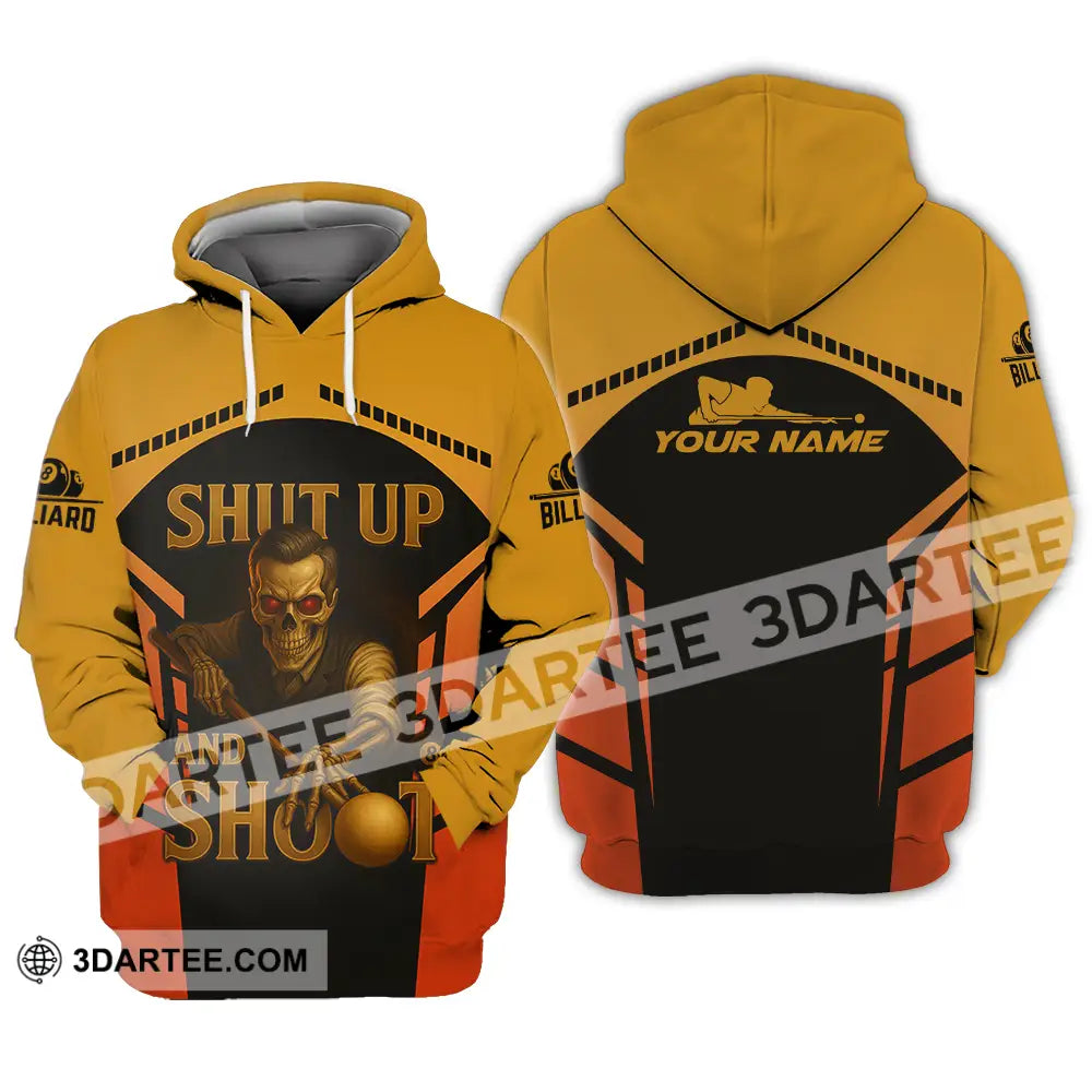 Unisex Shirt - Custom Shut Up And Shoot Billiard Shirt Hoodie / S T-shirt