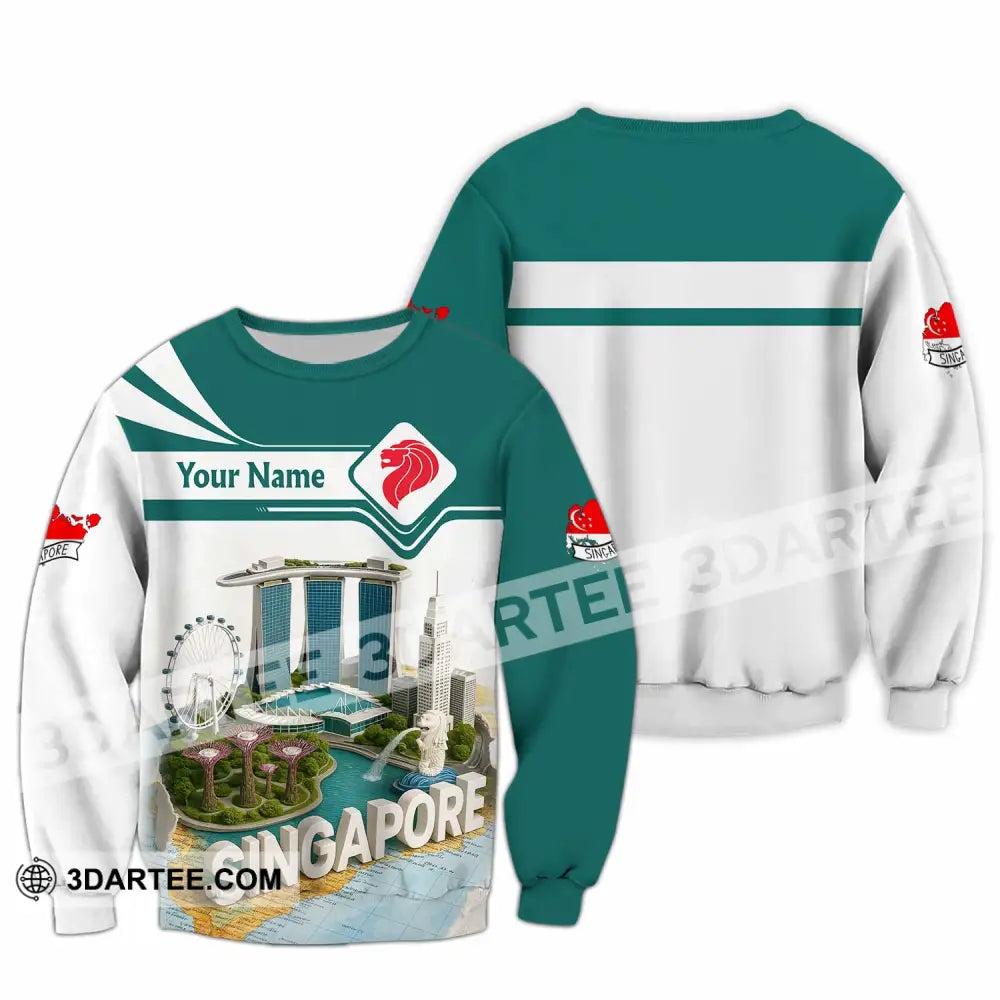 Unisex Shirt - Custom Singapore 3D Shirt Long Sleeve / S T-shirt