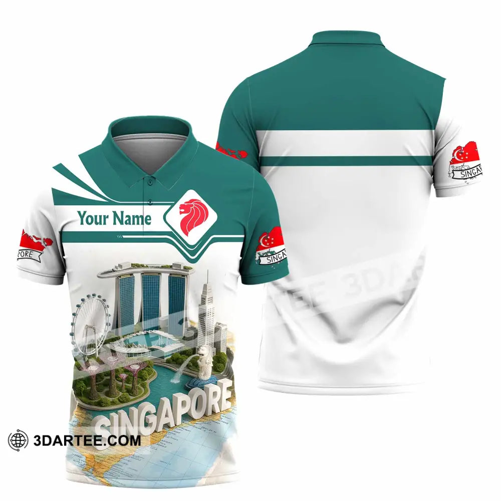 Unisex Shirt - Custom Singapore 3D Shirt Polo Shirt / S T-shirt