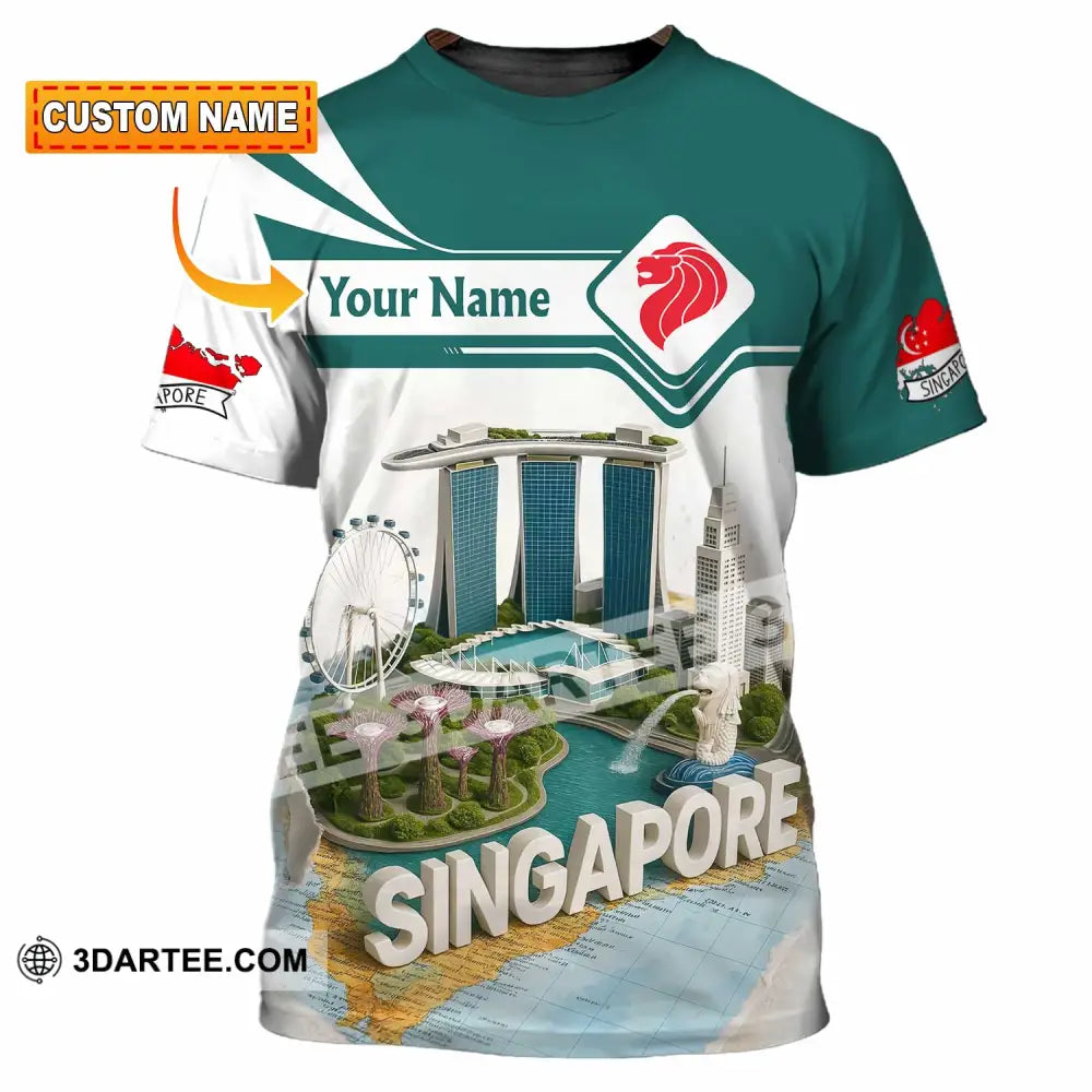 Unisex Shirt - Custom Singapore 3D Shirt T-shirt