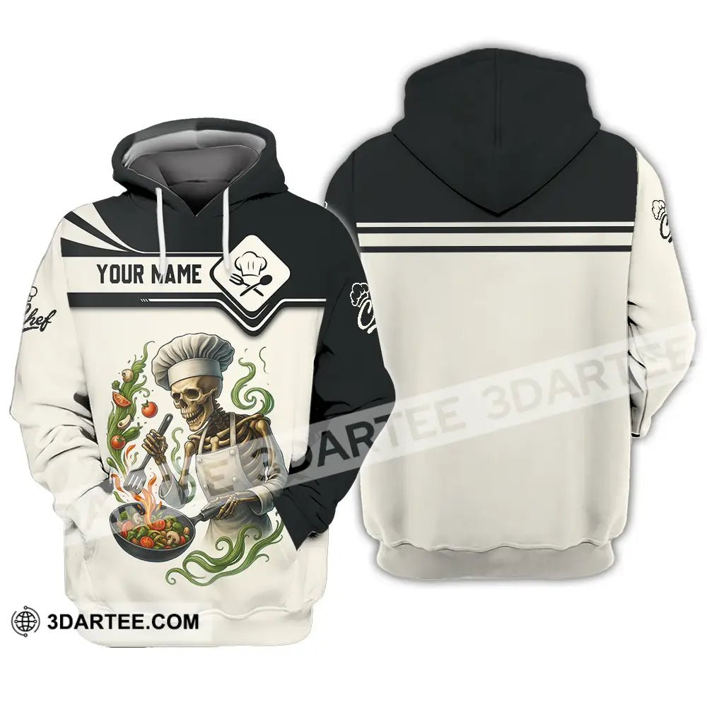 Unisex Shirt - Custom Skeleton Master Chef Chef Shirt Hoodie / S T-shirt