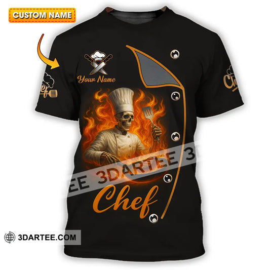 Unisex Shirt - Custom Skeleton Master Chef Chef Shirt T-shirt