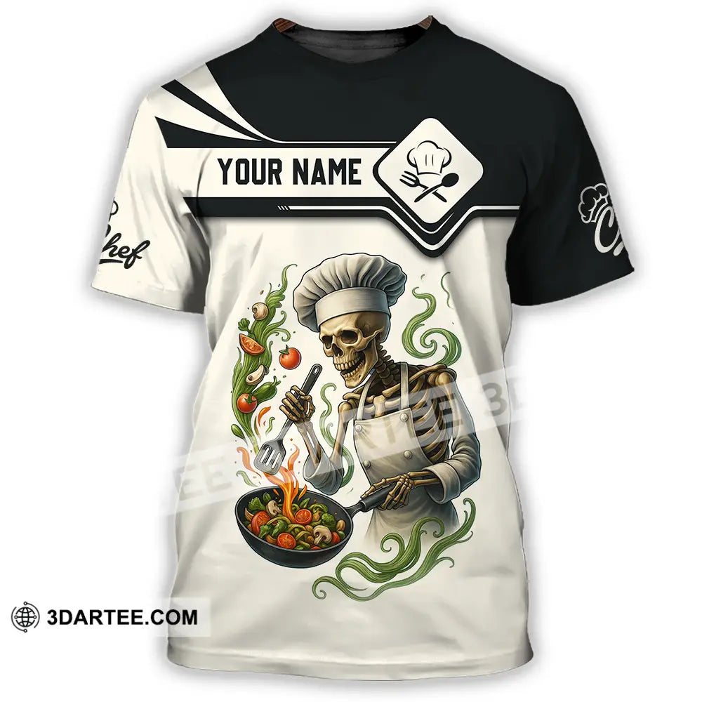 Unisex Shirt - Custom Skeleton Master Chef Chef Shirt T-Shirt / S T-shirt