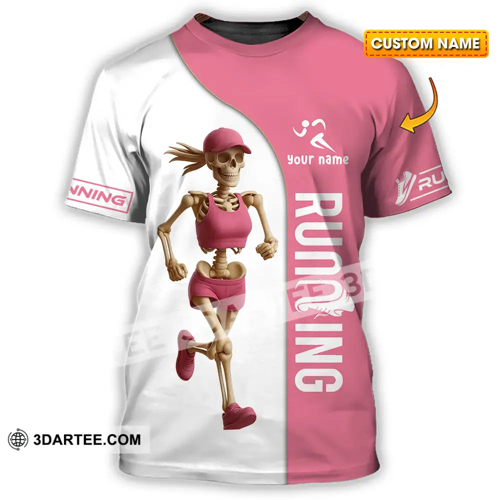 Unisex Shirt - Custom Skeleton Running Shirt T-shirt