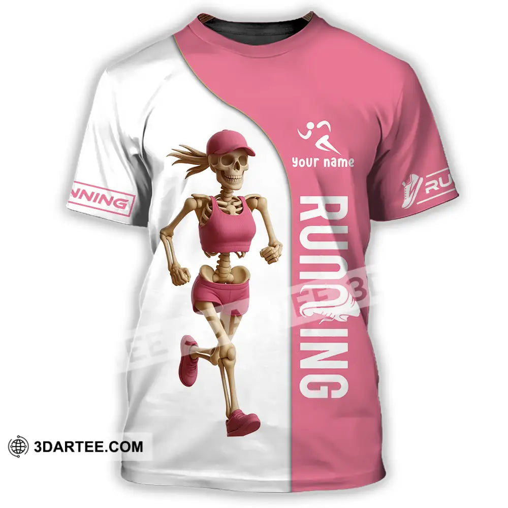 Unisex Shirt - Custom Skeleton Running Shirt T-Shirt / S T-shirt