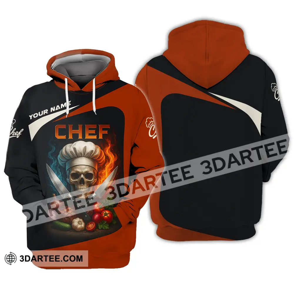 Unisex Shirt - Custom Skull Master Chef Chef Shirt Hoodie / S T-shirt