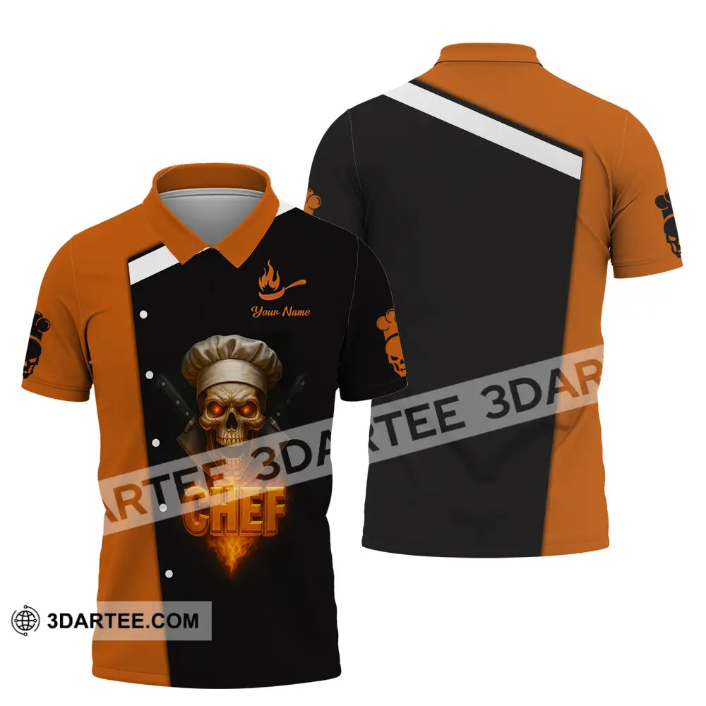 Unisex Shirt - Custom Skull Master Chef Shirt Polo Shirt / S T-shirt