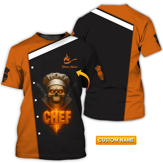 Unisex Shirt - Custom Skull Master Chef Shirt T-shirt