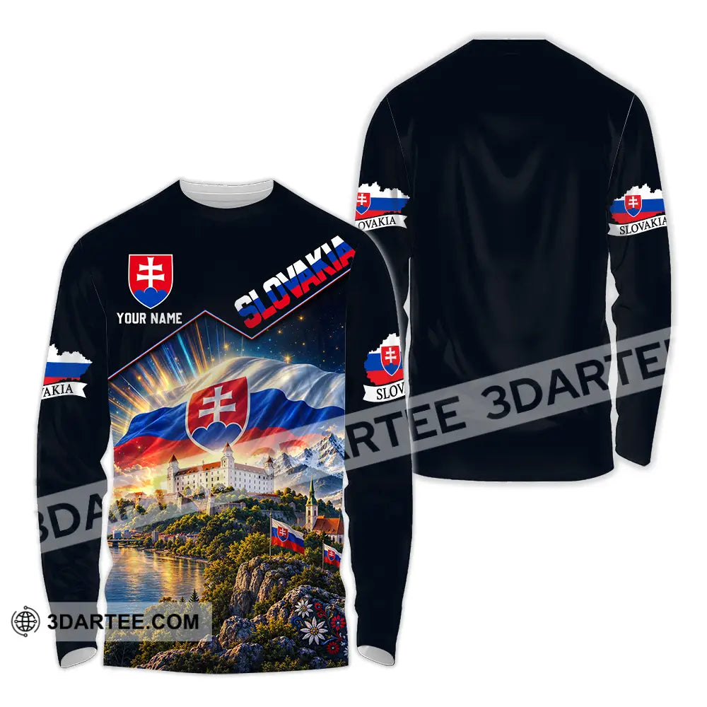 Unisex Shirt - Custom Slovakia Shirt - Long Sleeve Shirt / S - T-shirt