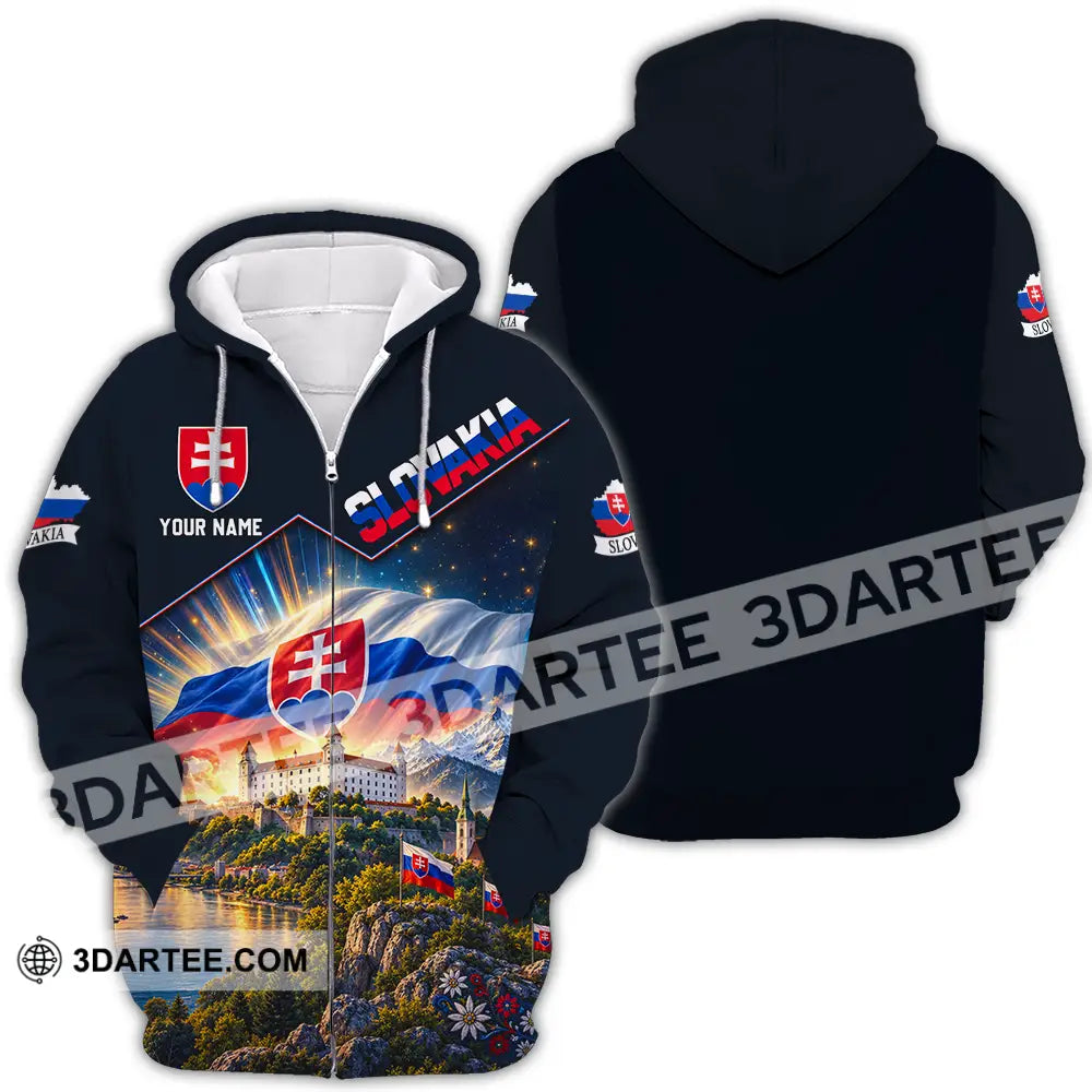 Unisex Shirt - Custom Slovakia Shirt - Zipper Hoodie / S - T-shirt