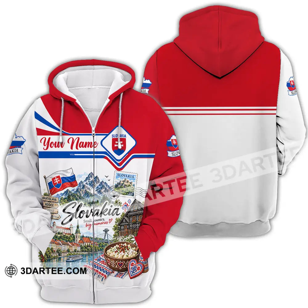 Unisex Shirt - Custom Slovakia Shirt - Zipper Hoodie / S - T-shirt