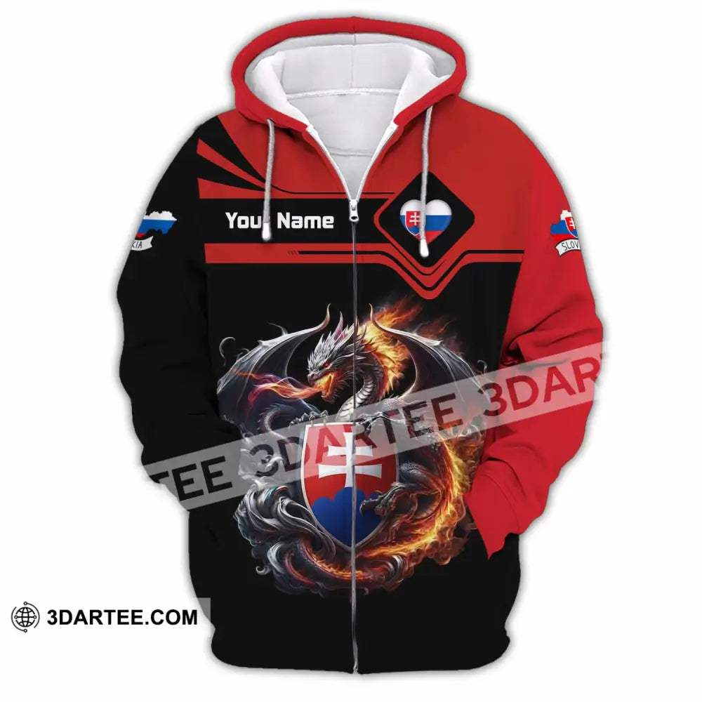 Unisex Shirt - Custom Slovakia Shirt - Zipper Hoodie / S - T-shirt