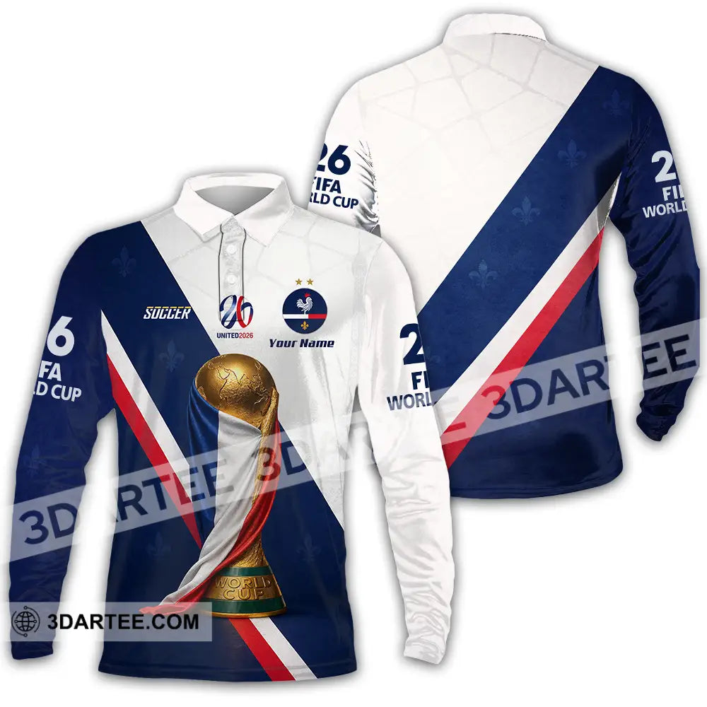 Unisex Shirt - Custom Soccer World Cup 2026 3D Shirt - Long Sleeve Polo / S - T-shirt