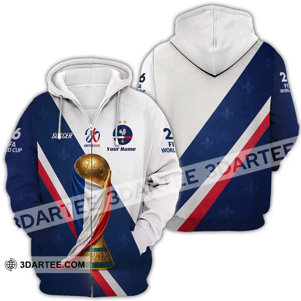 Unisex Shirt - Custom Soccer World Cup 2026 3D Shirt - Zipper Hoodie / S - T-shirt