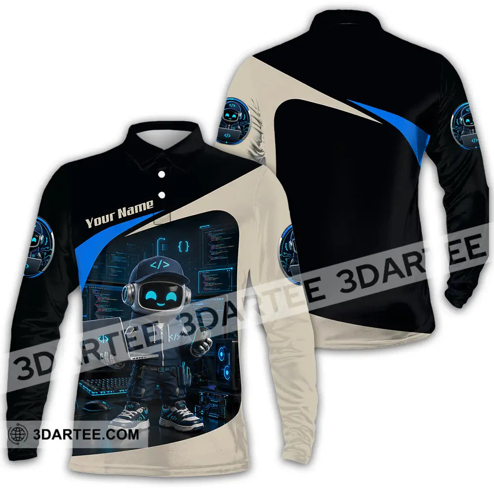 Unisex Shirt - Custom Software Developer Shirt - Long Sleeve Polo / S - T-shirt