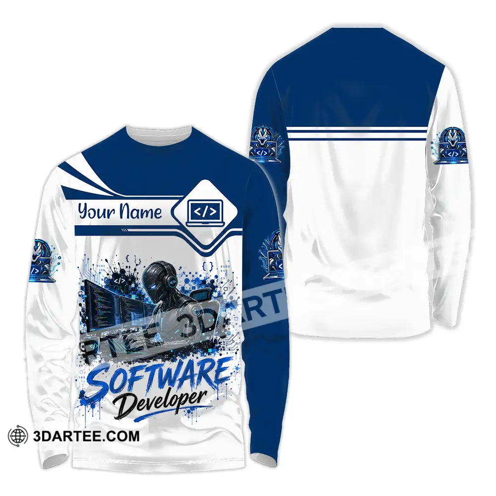 Unisex Shirt - Custom Software Developer Shirt - Long Sleeve Shirt / S - T-shirt