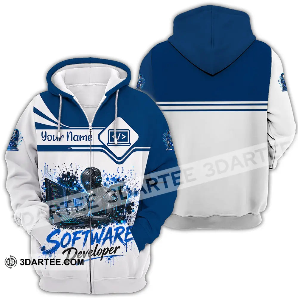 Unisex Shirt - Custom Software Developer Shirt - Zipper Hoodie / S - T-shirt