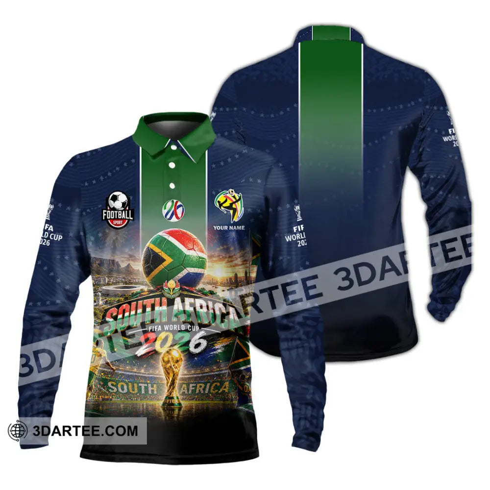 Unisex Shirt - Custom South Africa World Cup 2026 Shirt - Long Sleeve Polo / S - T-shirt