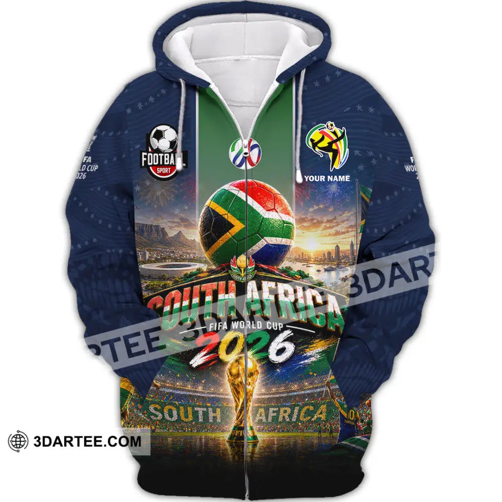 Unisex Shirt - Custom South Africa World Cup 2026 Shirt - Zipper Hoodie / S - T-shirt