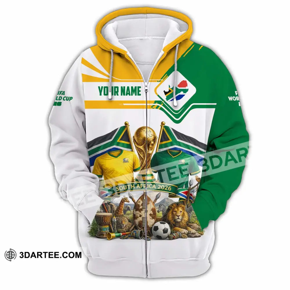 Unisex Shirt - Custom South Africa World Cup 2026 Shirt - Zipper Hoodie / S - T-shirt
