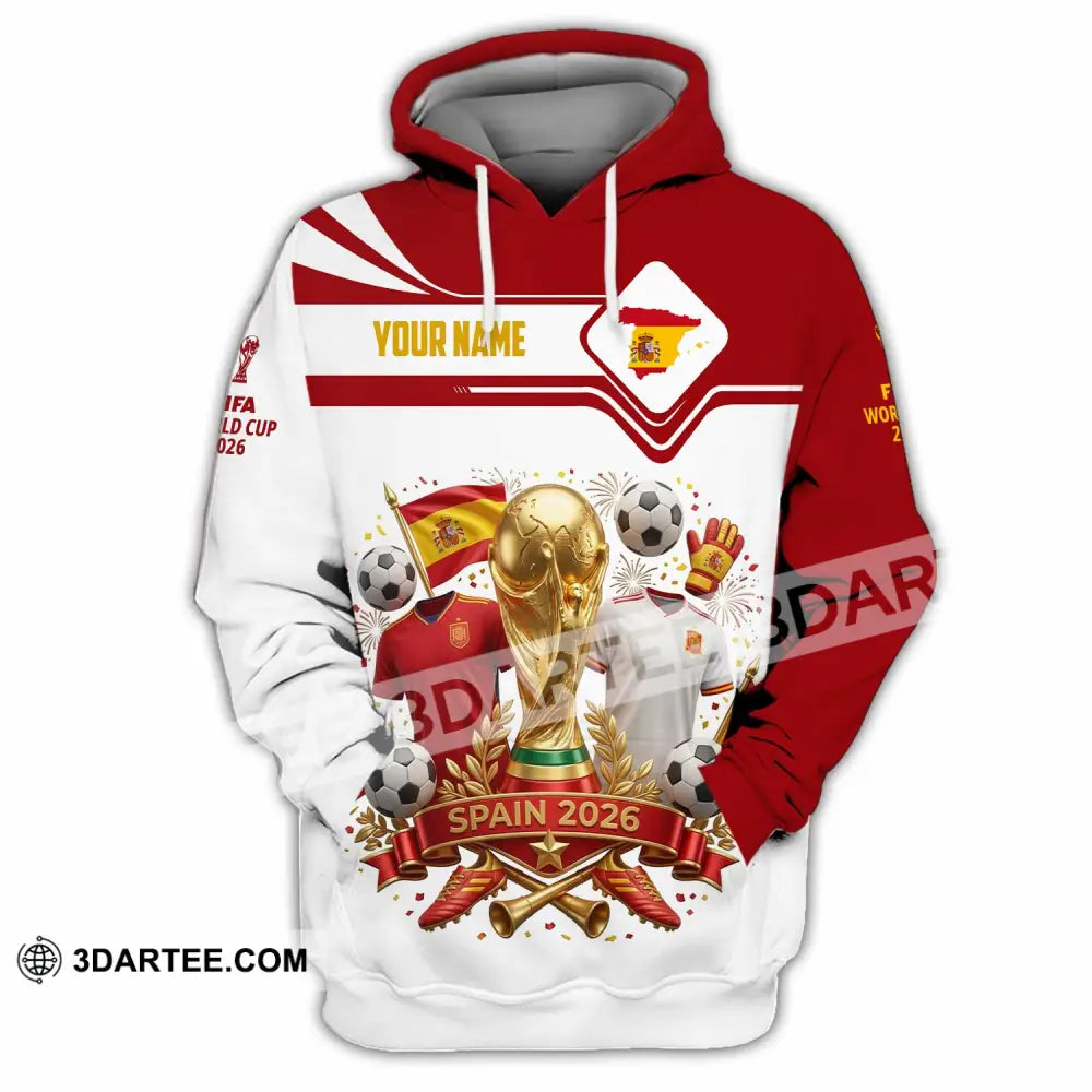 Unisex Shirt - Custom Spain World Cup 2026 3D Shirt - Hoodie / S - T-shirt