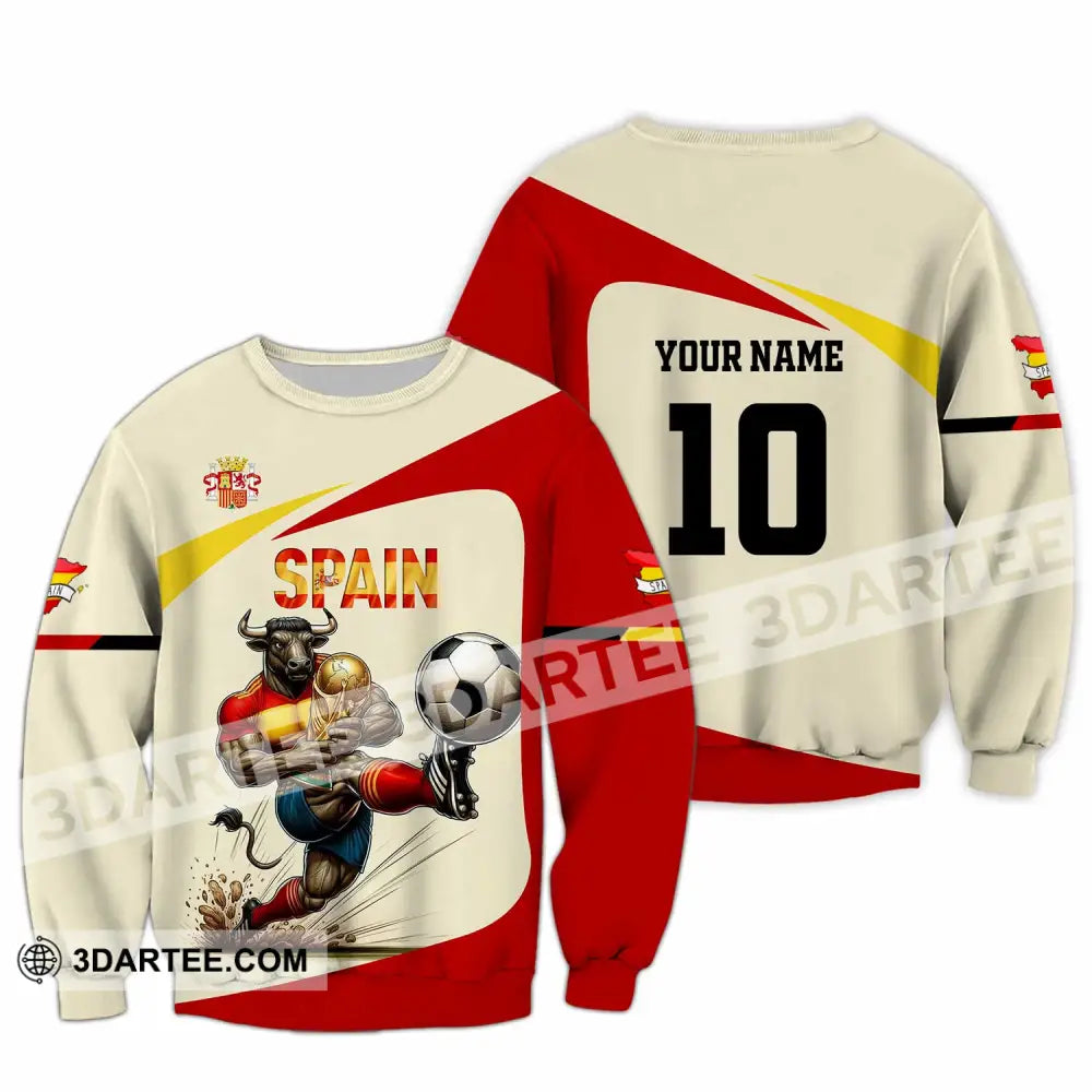 Unisex Shirt - Custom Spain 3D Shirt Long Sleeve / S T-shirt