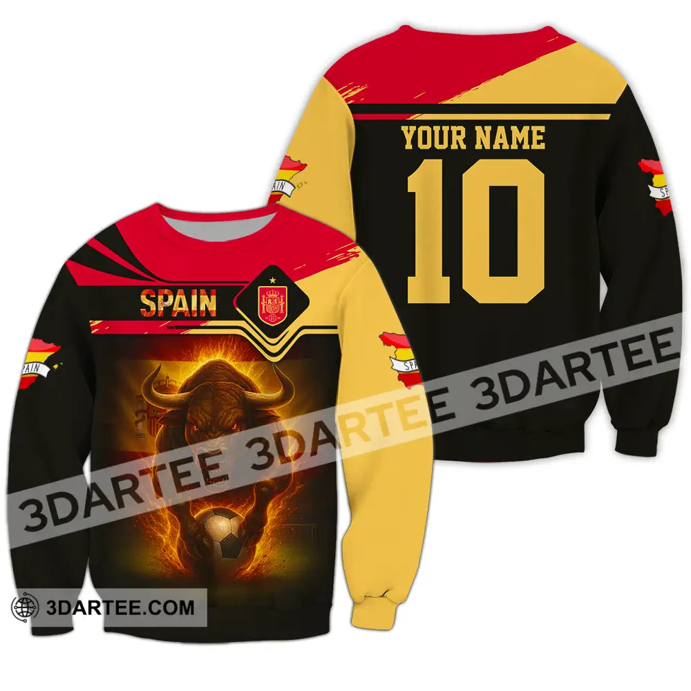 Unisex Shirt - Custom Spain 3D Shirt Long Sleeve / S T-shirt