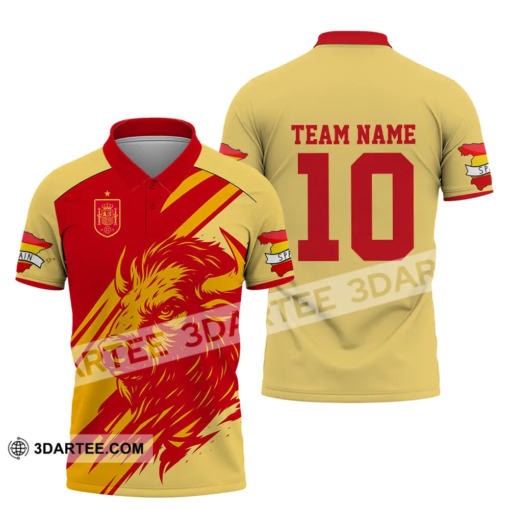Unisex Shirt - Custom Spain 3D Shirt Polo Shirt / S T-shirt