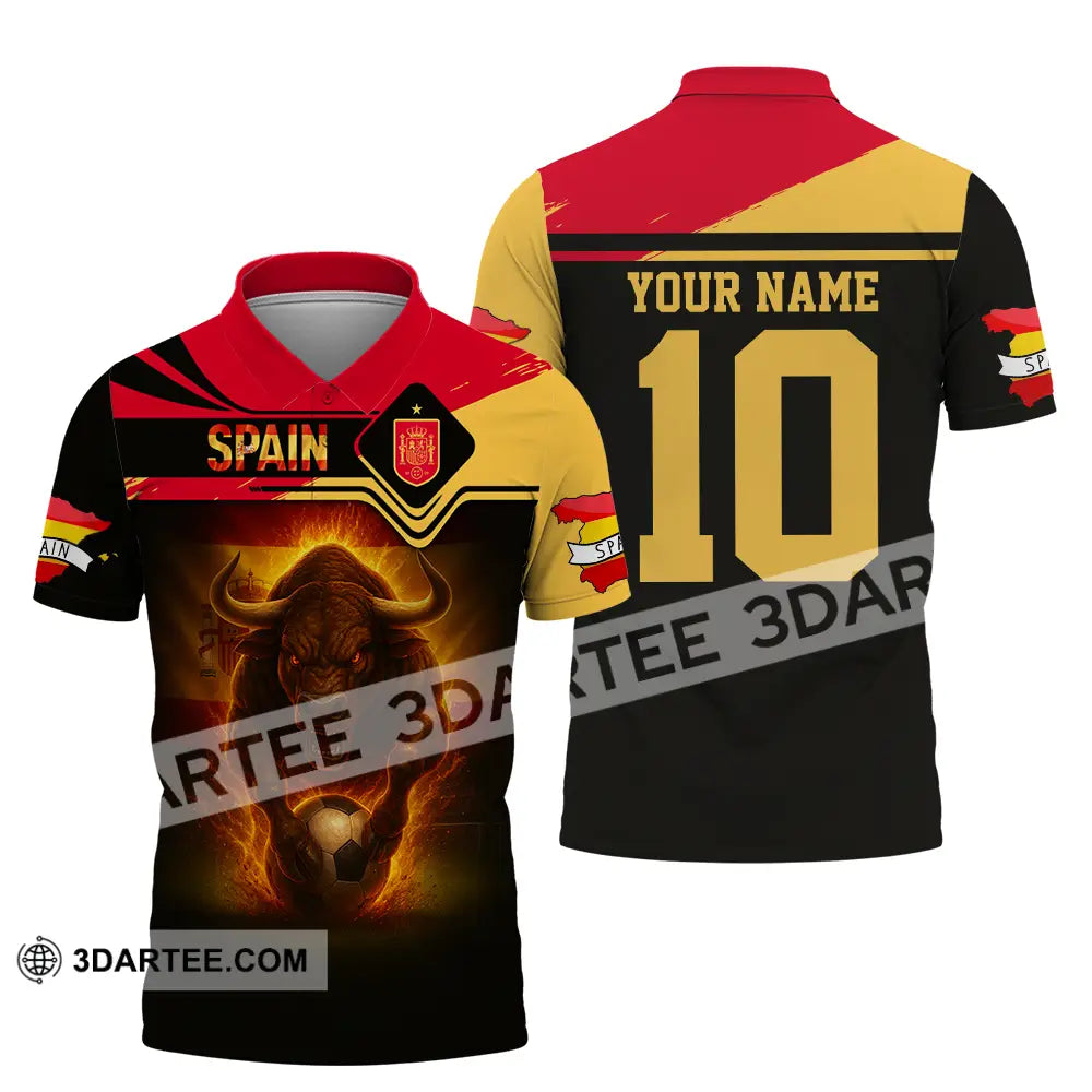 Unisex Shirt - Custom Spain 3D Shirt Polo Shirt / S T-shirt
