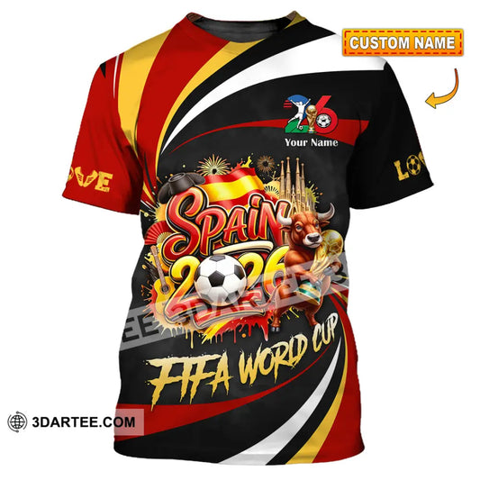 Unisex Shirt - Custom Spain Fifa World Cup 2026 3D Shirt T-shirt