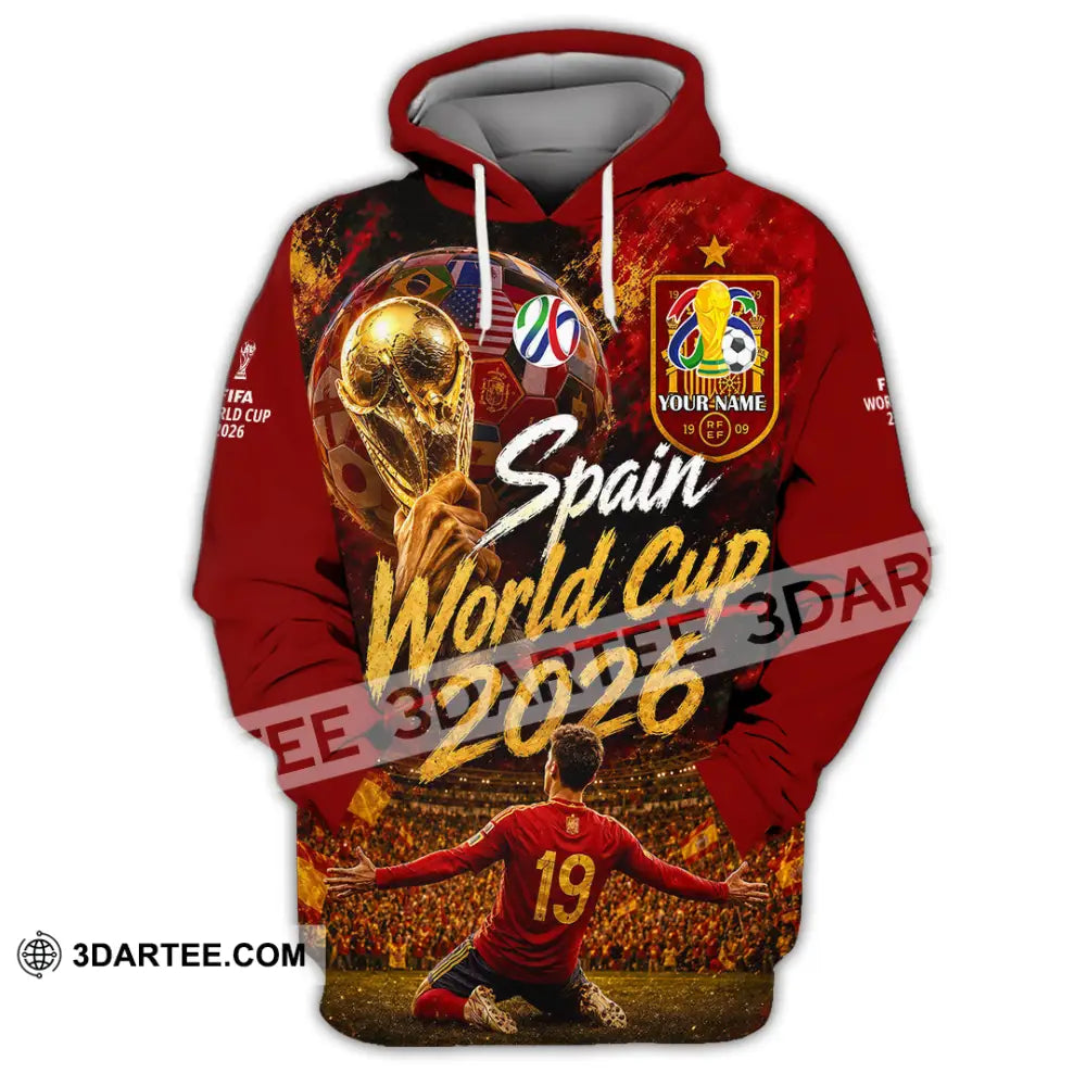 Unisex Shirt - Custom Spain World Cup 2026 Shirt - Hoodie / S - T-shirt